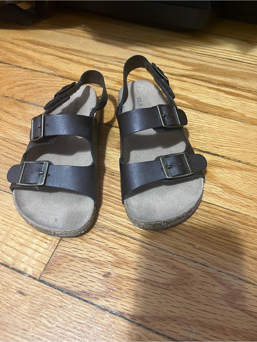 Old Navy Dark Brown Double-Buckle Kids Sandals